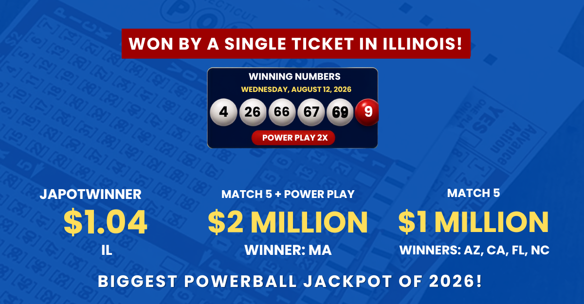 Single Ticket Wins $1.04 Billion Powerball Jackpot in Illinois