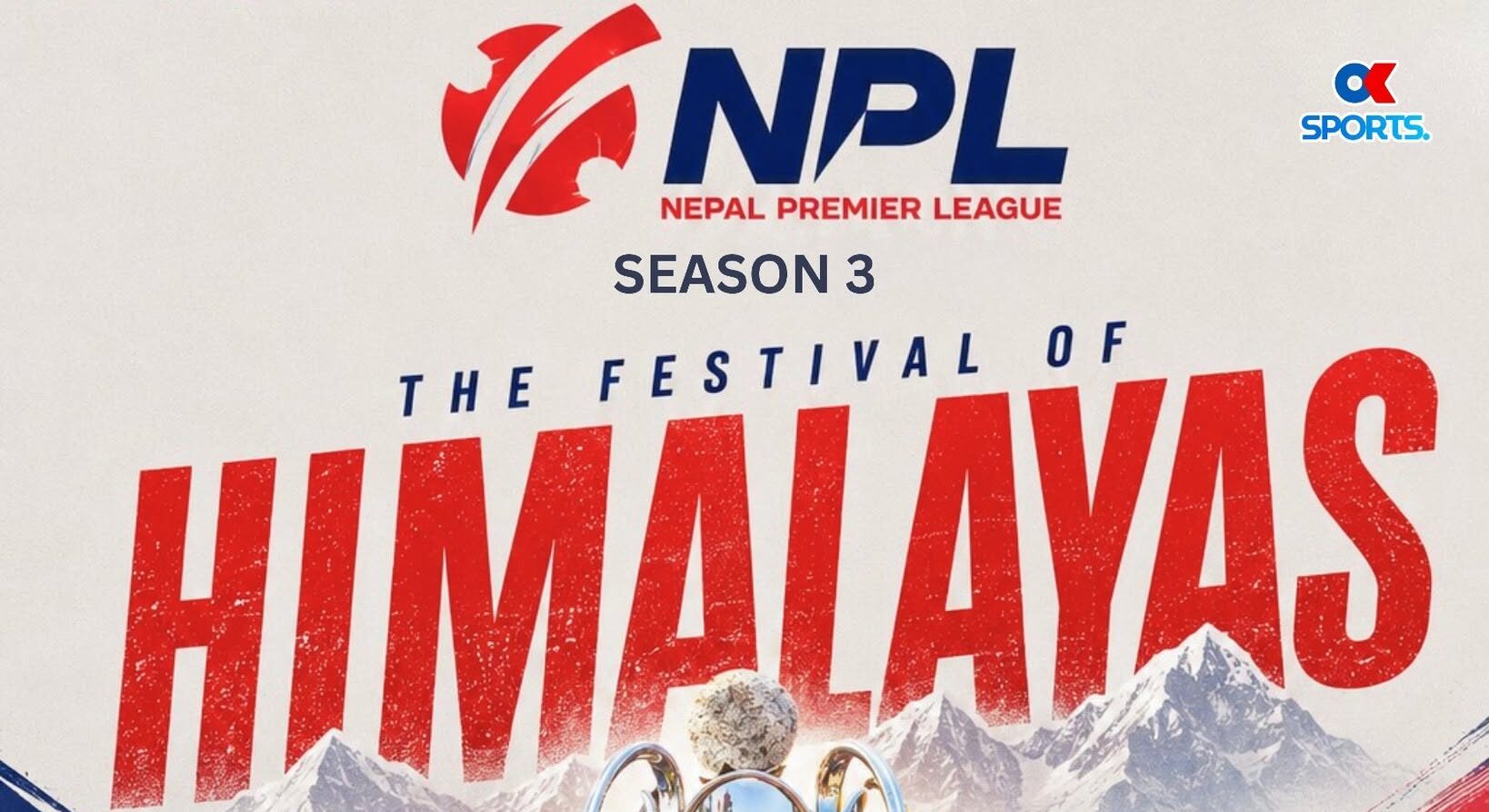 Nepal Premier League Season 3 Set for Oct 26 – Nov 21