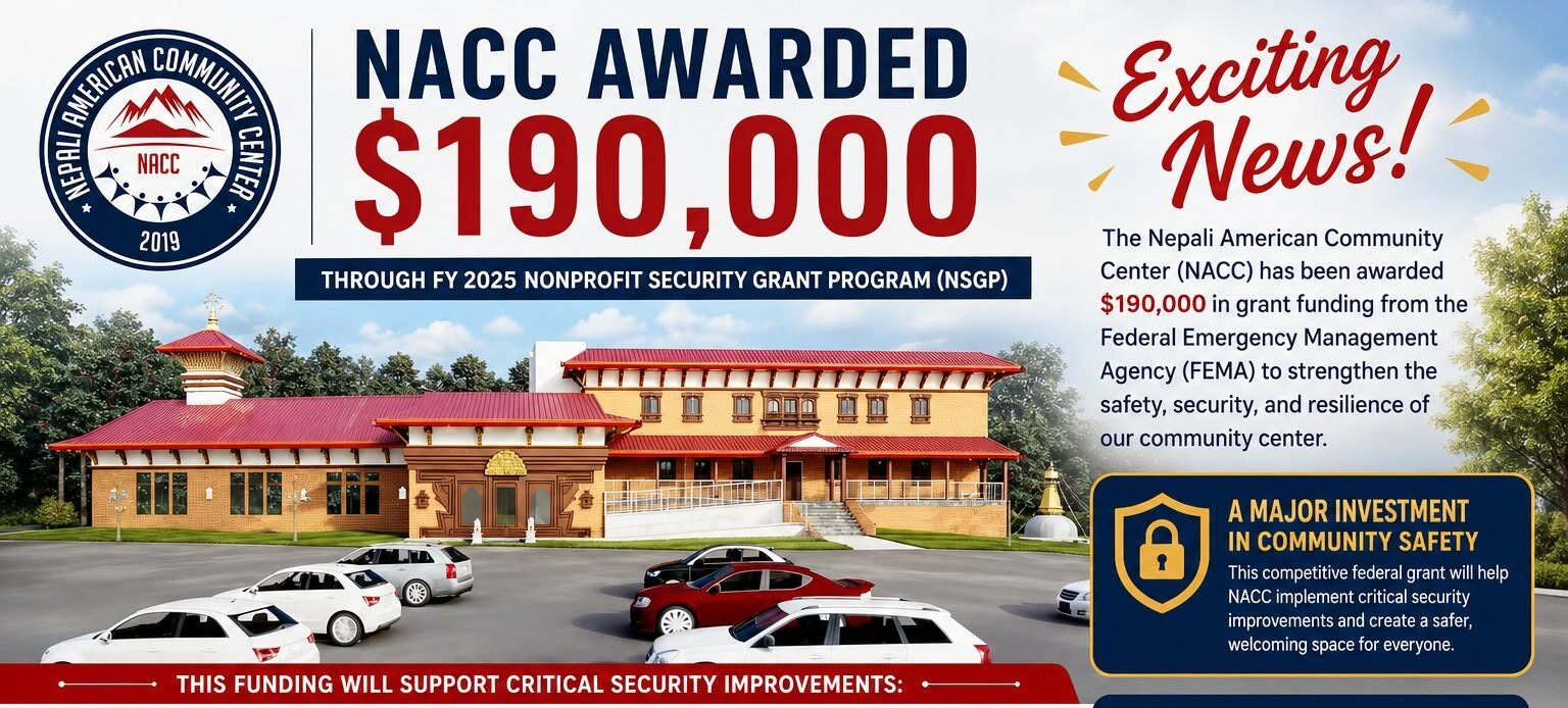 Nepali American Community Center Awarded $190,000 FEMA Security Grant